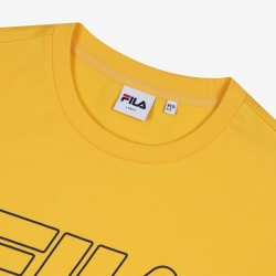 Fila Linea Italia Logo - Miesten Poolopaita - Keltainen | FI-91432